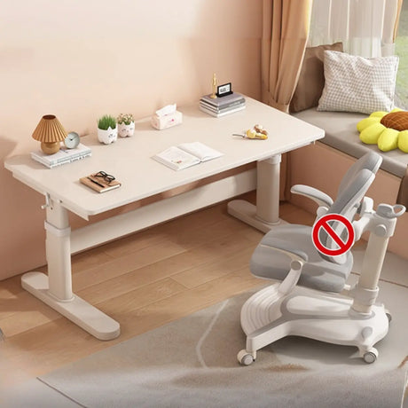 Adjustable Height White Writing Desk for Kids Study Image - 1