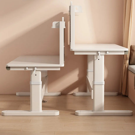 Adjustable Height White Writing Desk for Kids Study Image - 2
