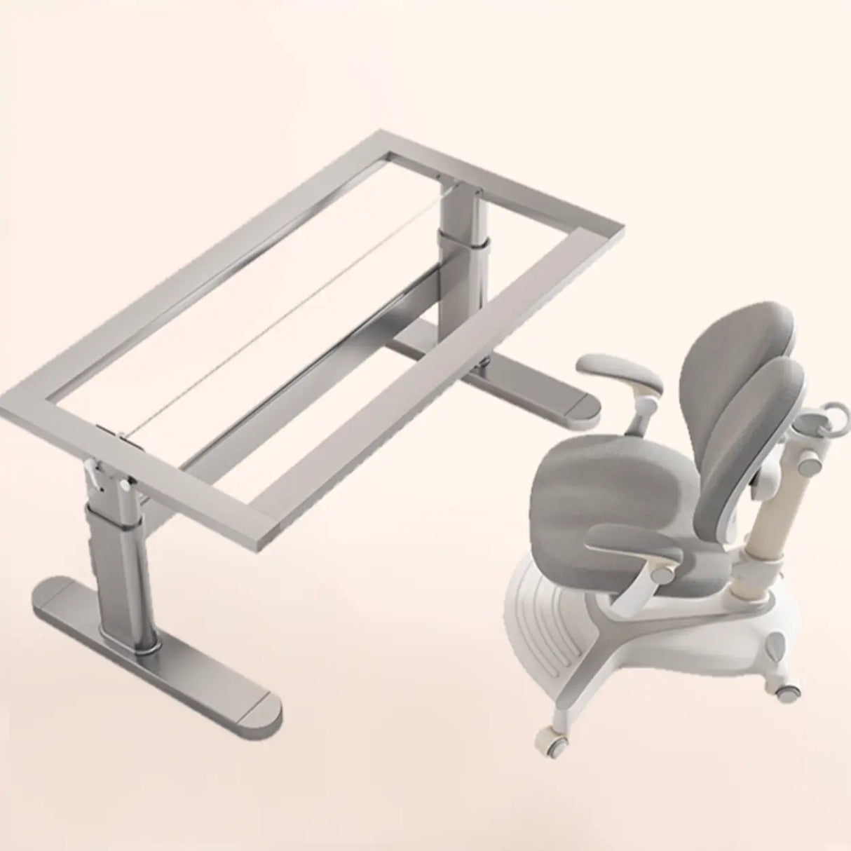 Adjustable Height White Writing Desk for Kids Study Image - 4