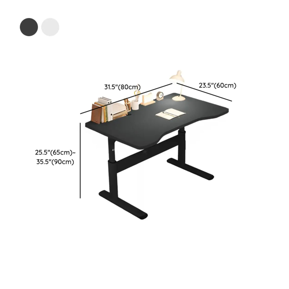 Adjustable Height Wood Top Steel Base Kids Desk