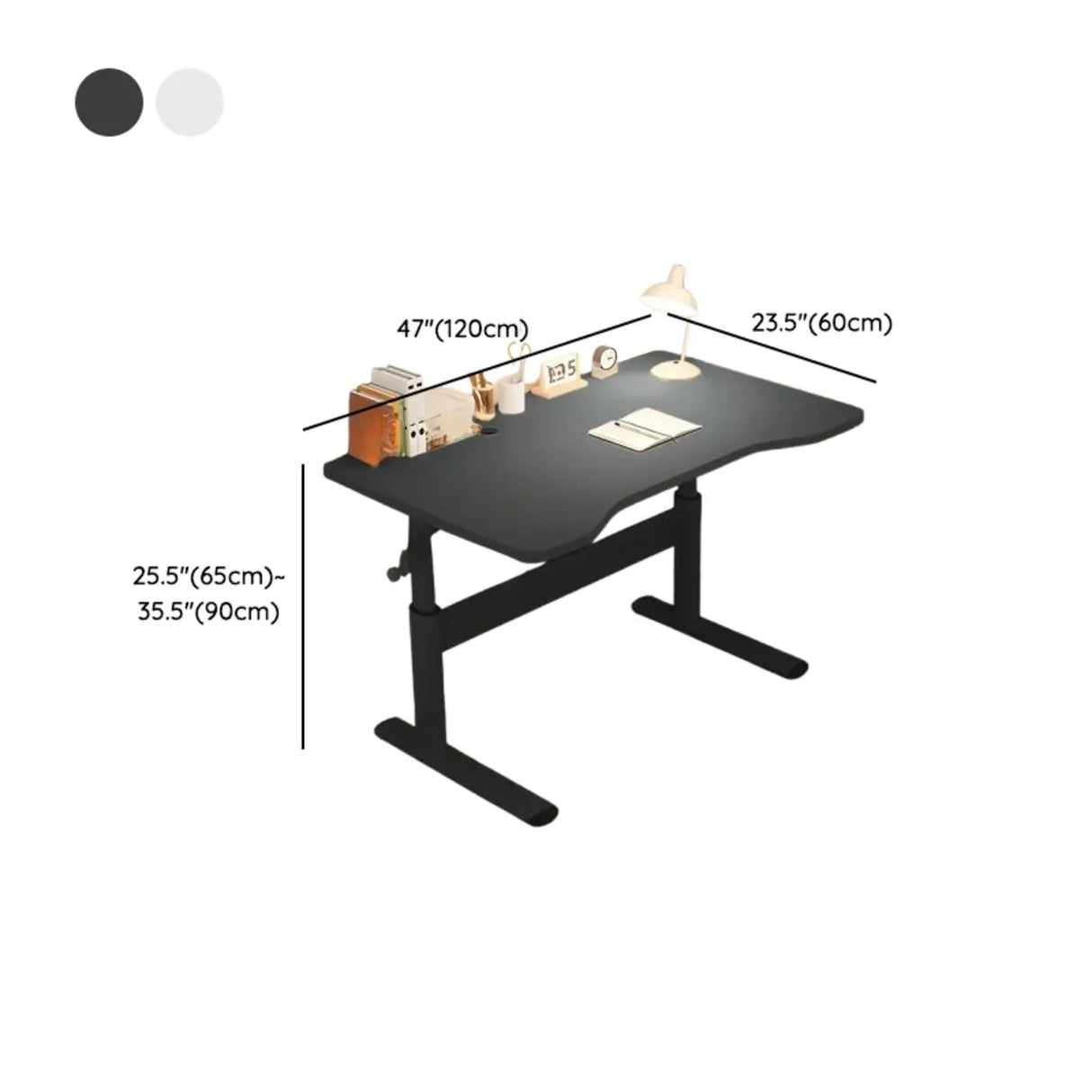 Adjustable Height Wood Top Steel Base Kids Desk Image - 21