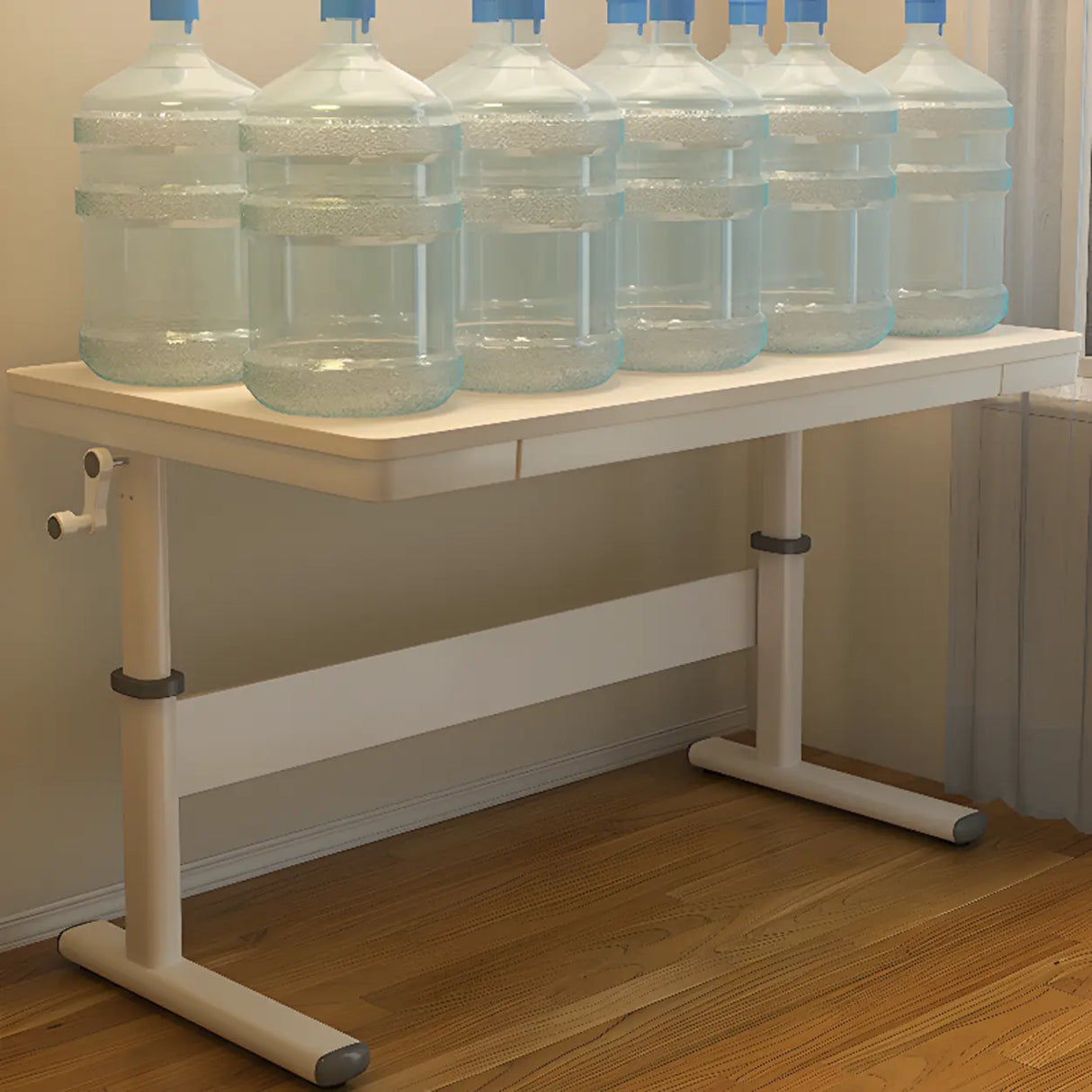 Adjustable Height Wood Top Steel Base Kids Desk Image - 4