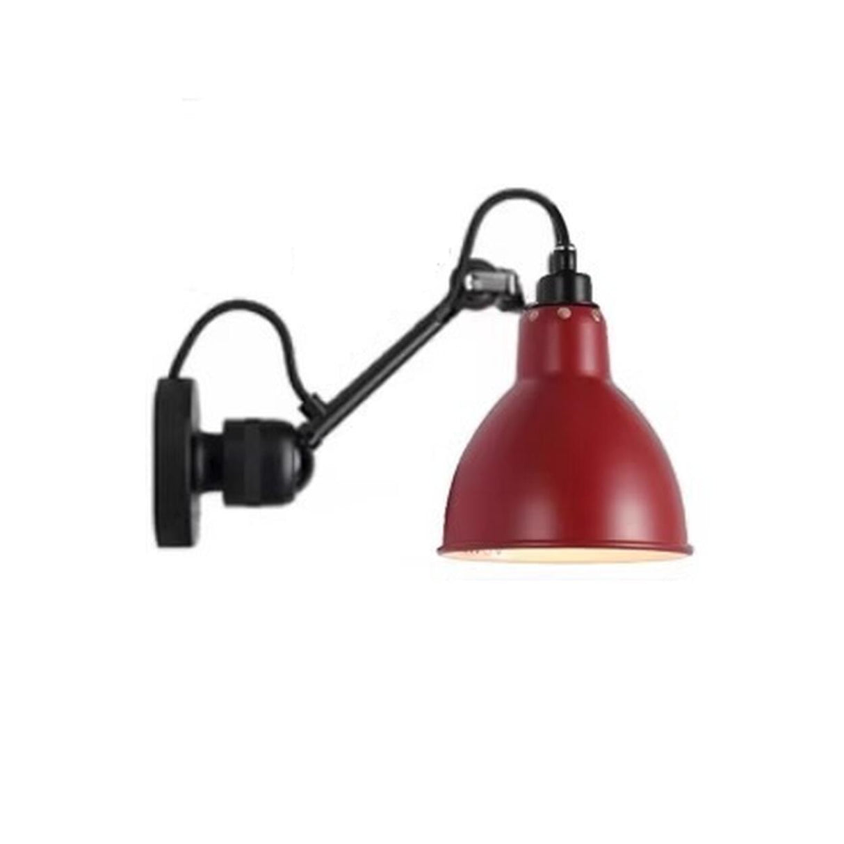 Adjustable Industrial Black Cone Metal Wall Lamp Image - 6