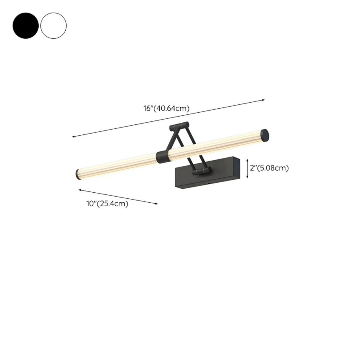 Adjustable Linear Metal Bathroom LED Vanity l Light