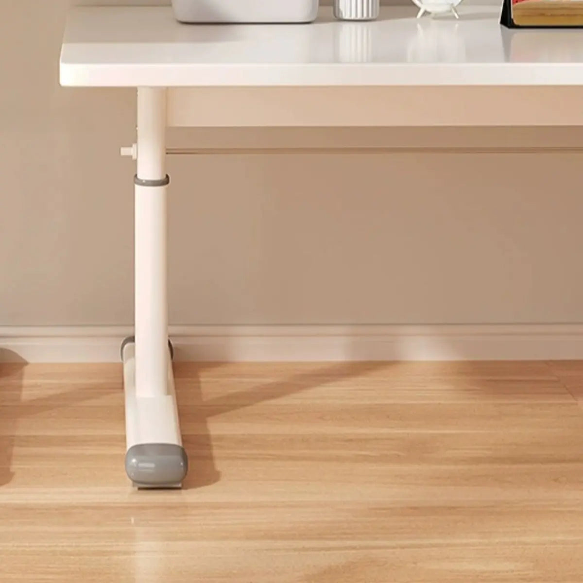 Adjustable Manufactured Wood T-Shape Computer Desk Image - 16