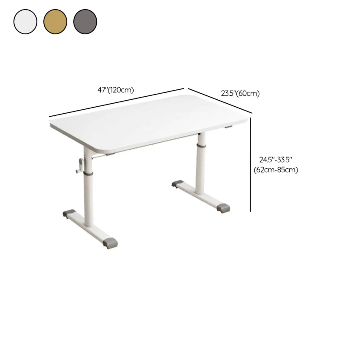 Adjustable Manufactured Wood T-Shape Computer Desk Image - 34