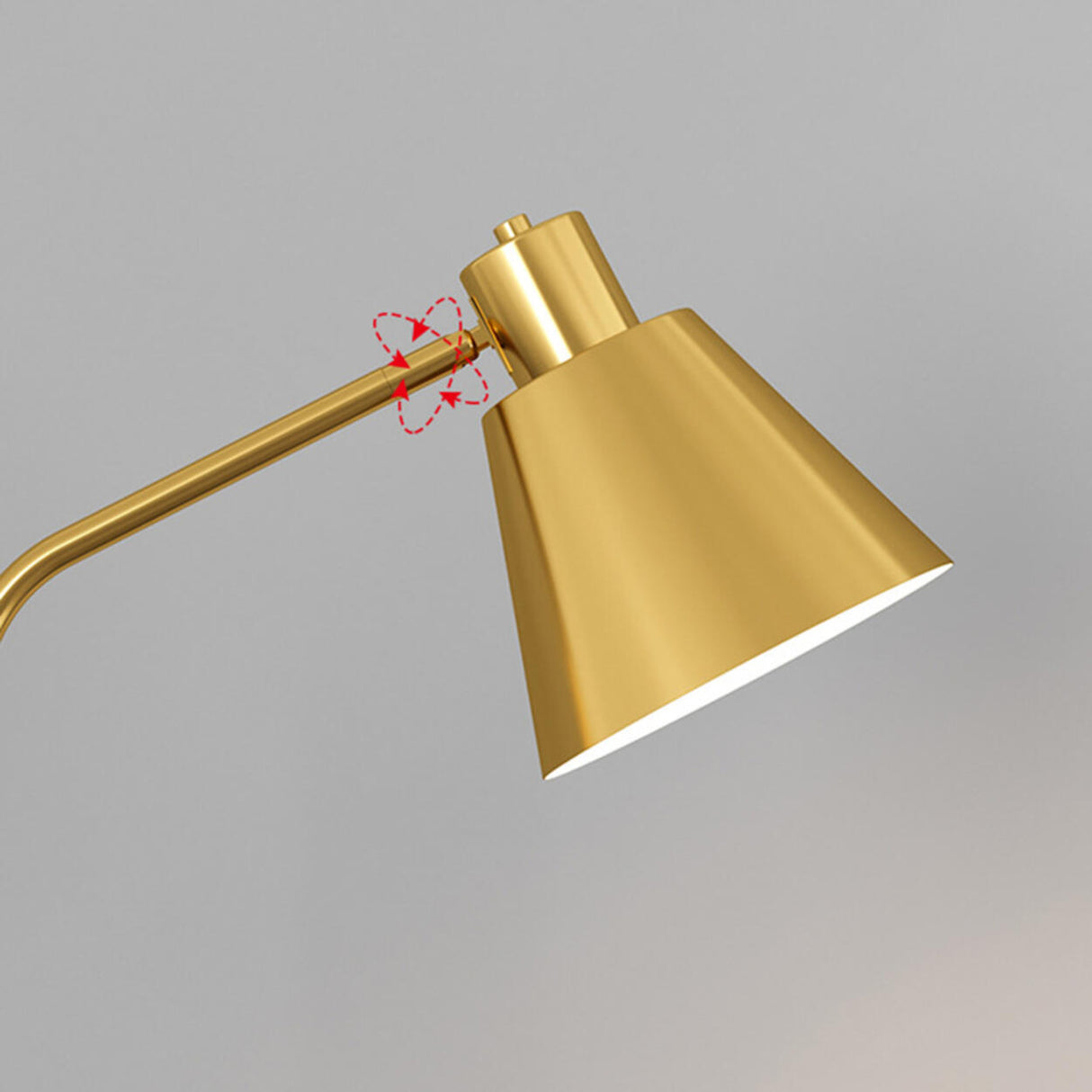 Adjustable Marble Side Table Modern Cone Floor Lamp Image - 12