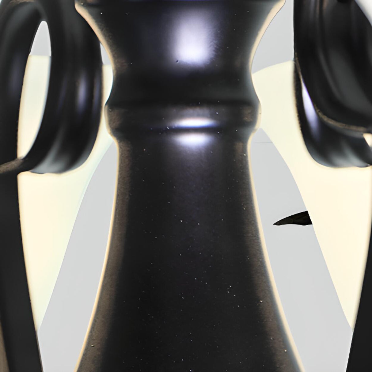 Adjustable Metal Chain White Glass Bell Chandelier Image - 14