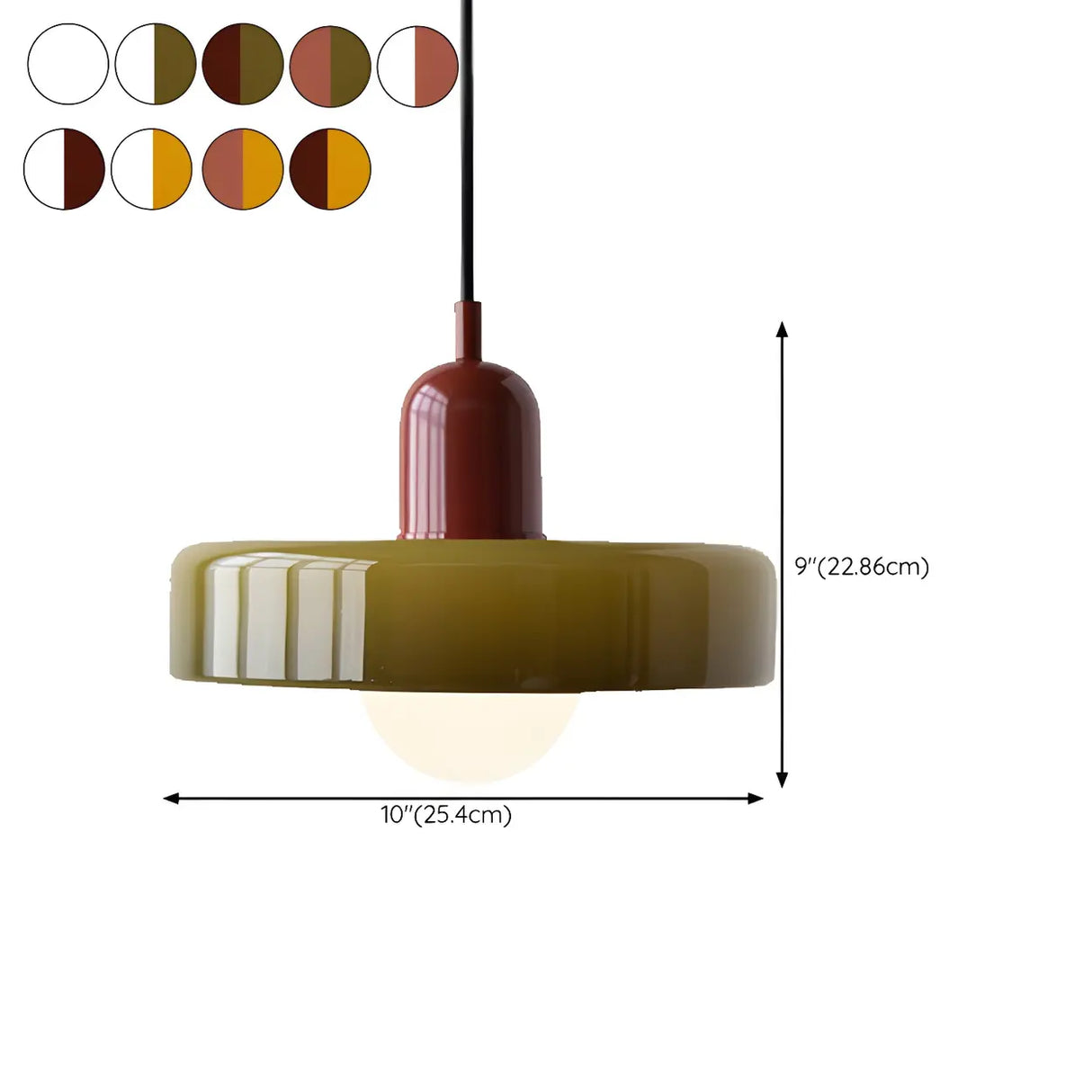 Adjustable Mini Glass Geometric Cord Pendant Light