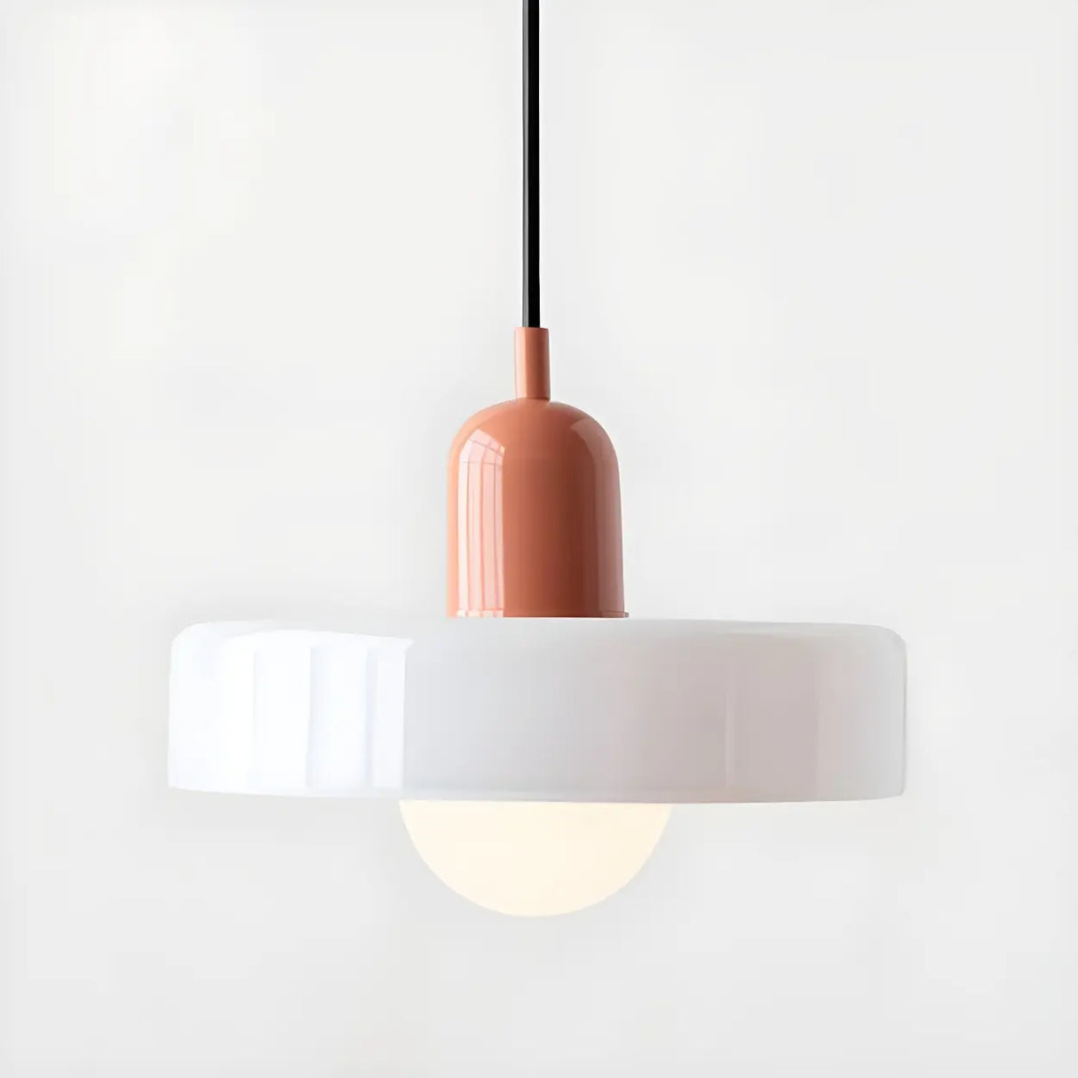 Adjustable Mini Glass Geometric Cord Pendant Light Image - 5