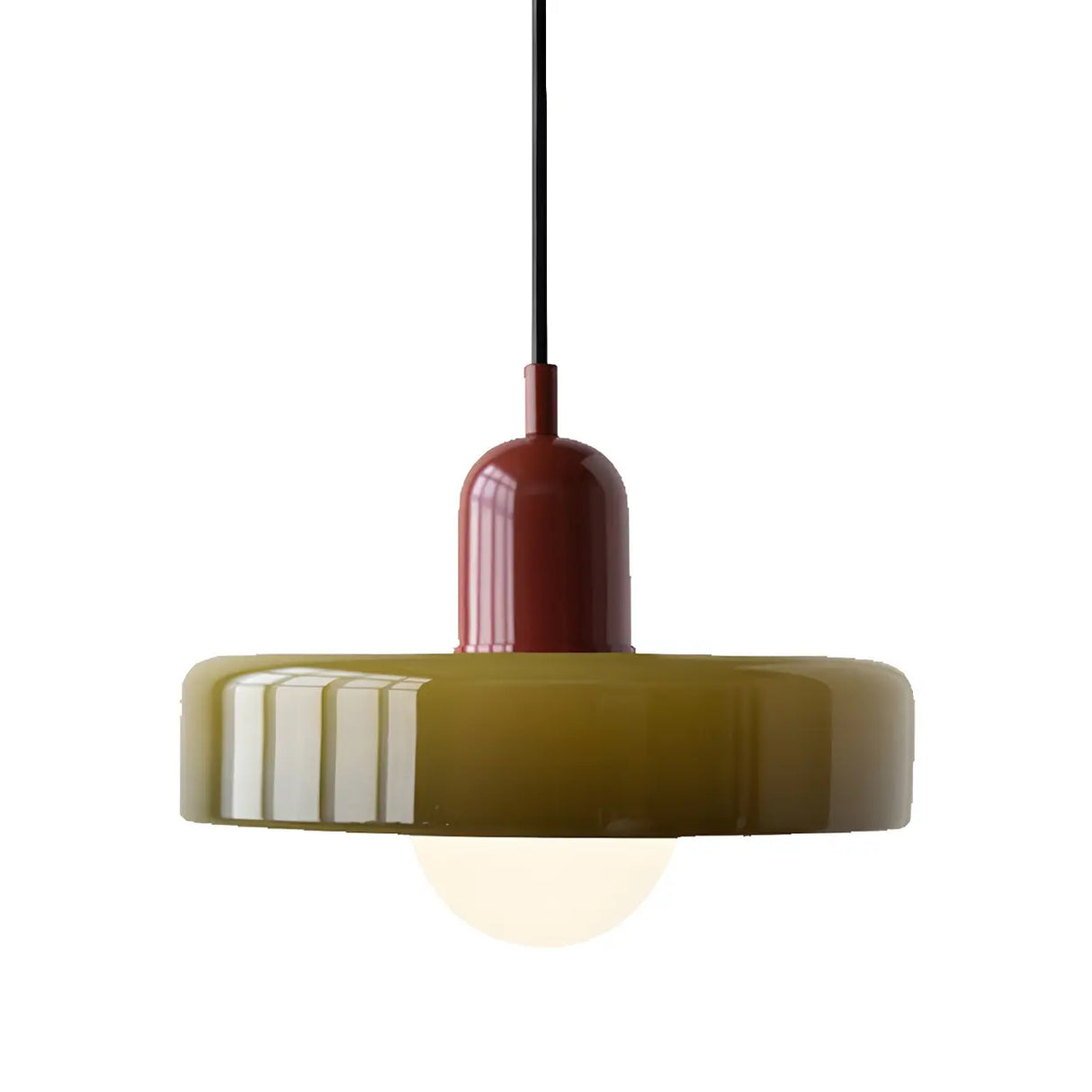 Adjustable Mini Glass Geometric Cord Pendant Light Image - 9