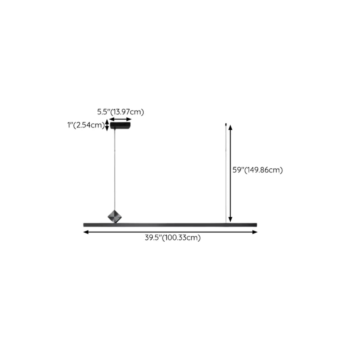 Adjustable Minimalist Linear Island Pendant Light