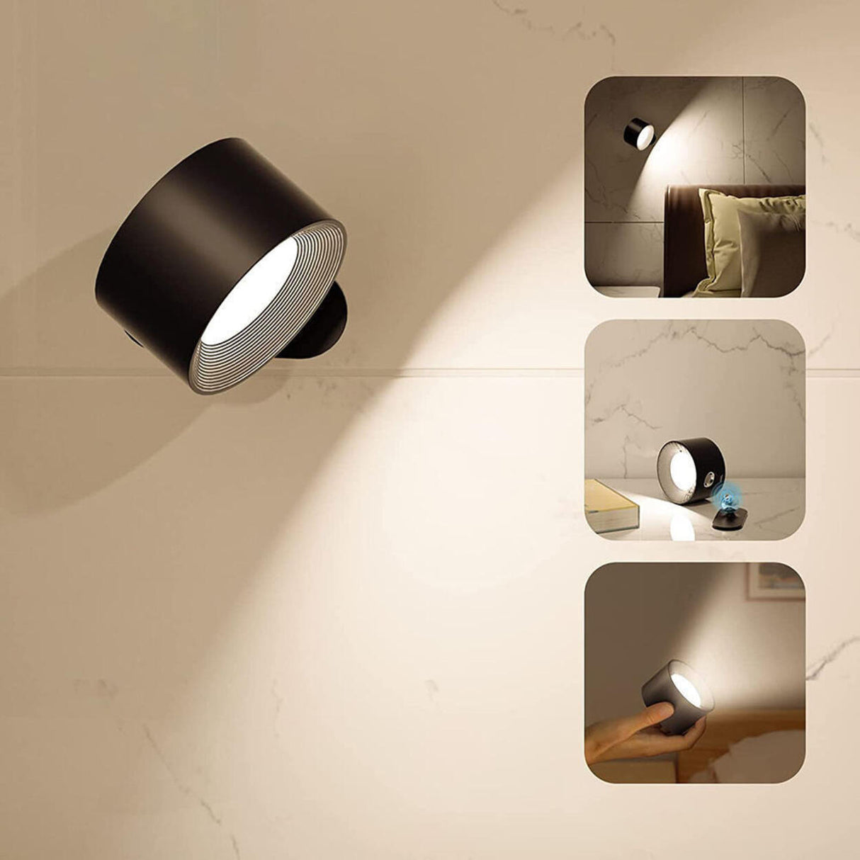 Adjustable Modern Cylinder Metal LED Wall Sconce Image - 1