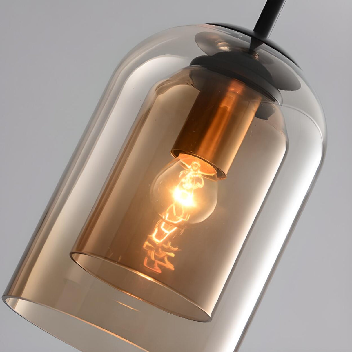 Adjustable Modern Glass Bell Island Hanging Lights Image - 10