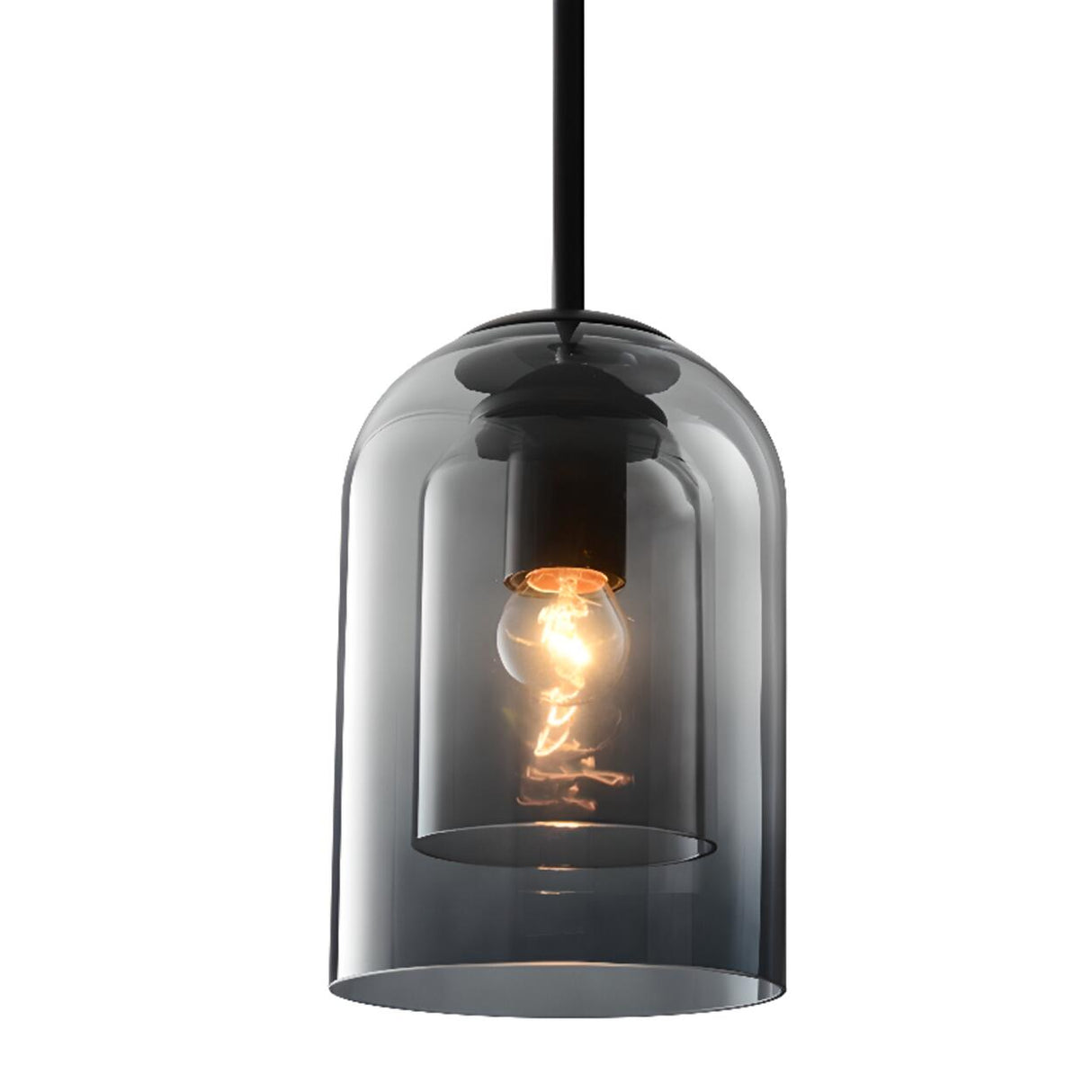 Adjustable Modern Glass Bell Island Hanging Lights Image - 8