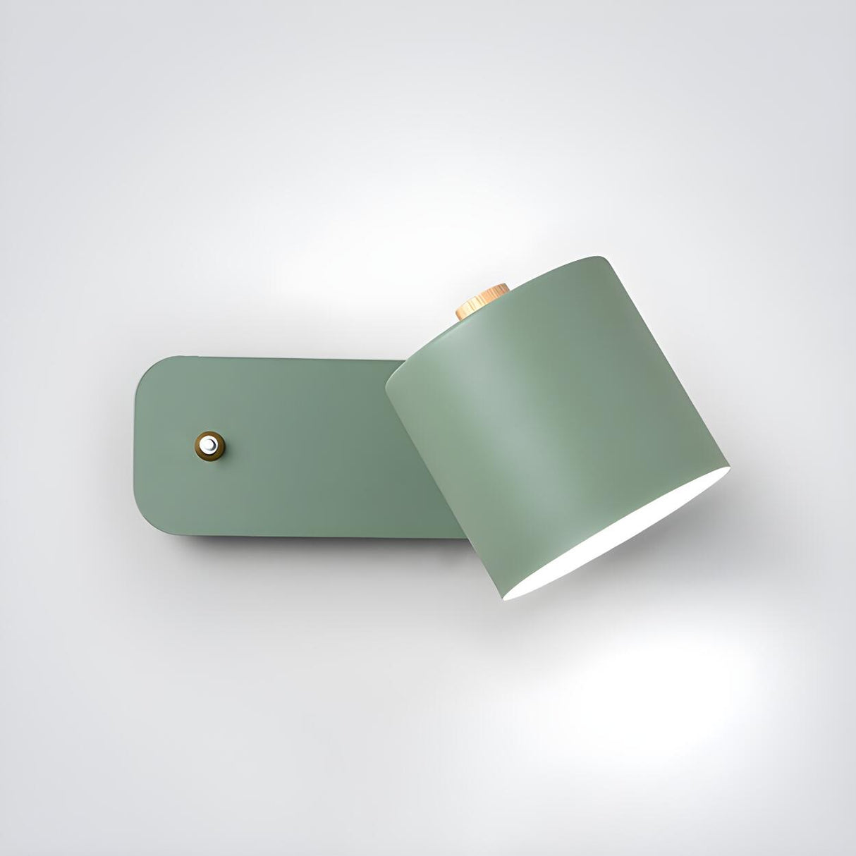 Adjustable Modern Grey Cylinder Bedside Wall Sconce Image - 11