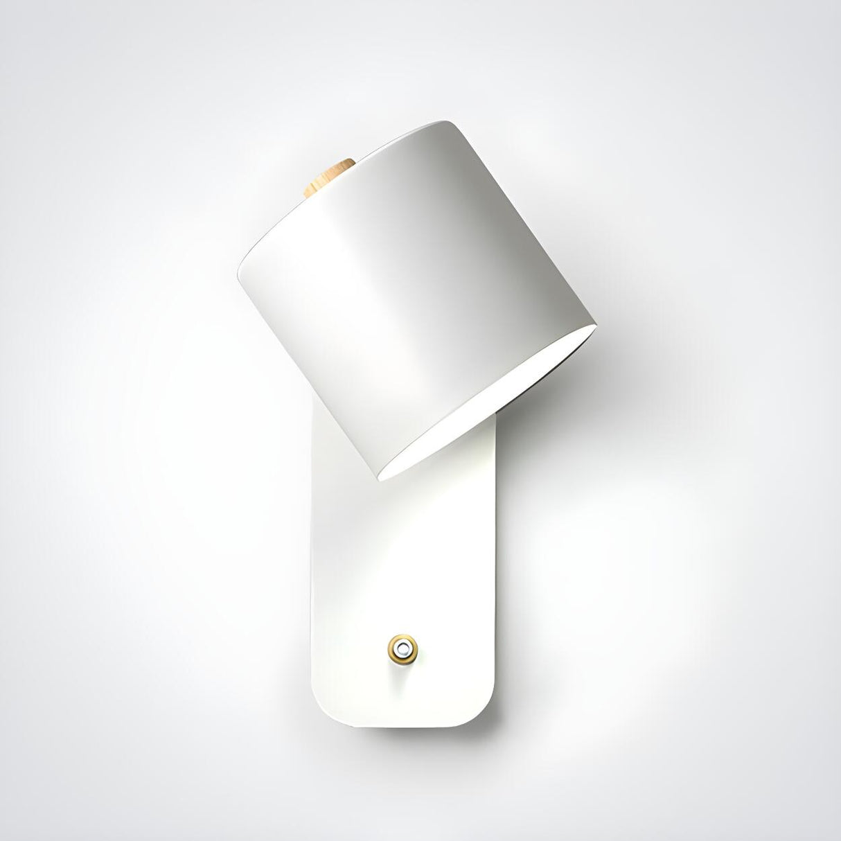 Adjustable Modern Grey Cylinder Bedside Wall Sconce Image - 3