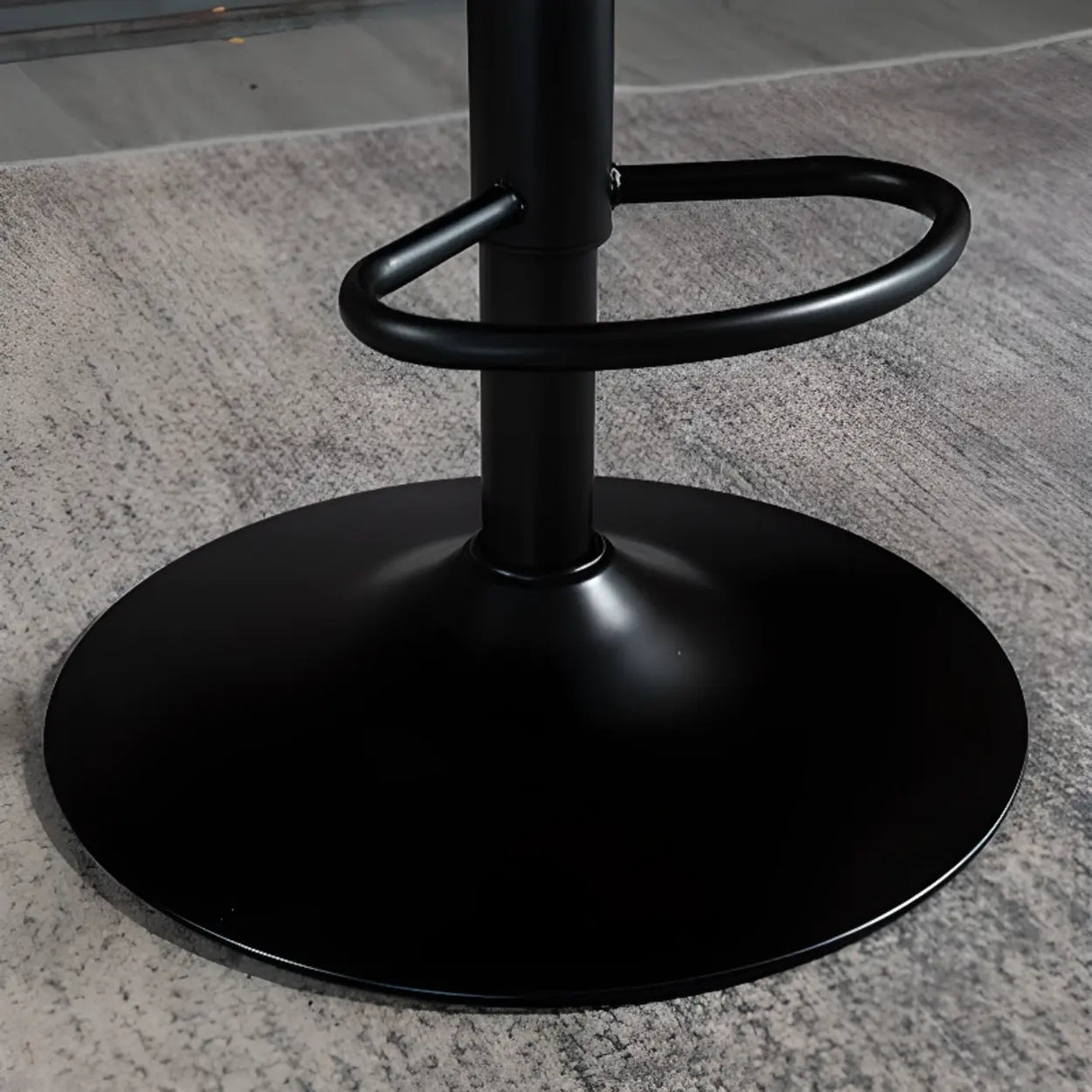 Adjustable Modern Leather Swivel Bar Stool with Arm Footrest Image - 12