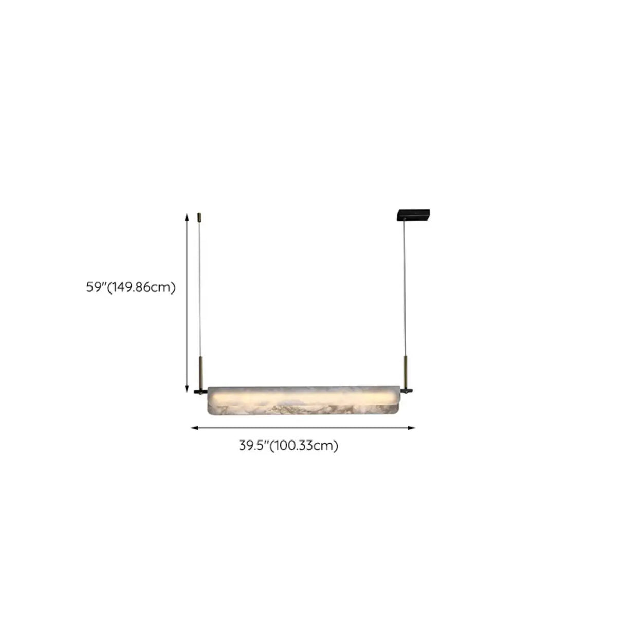 Adjustable Modern Rectangular Island Pendant Light