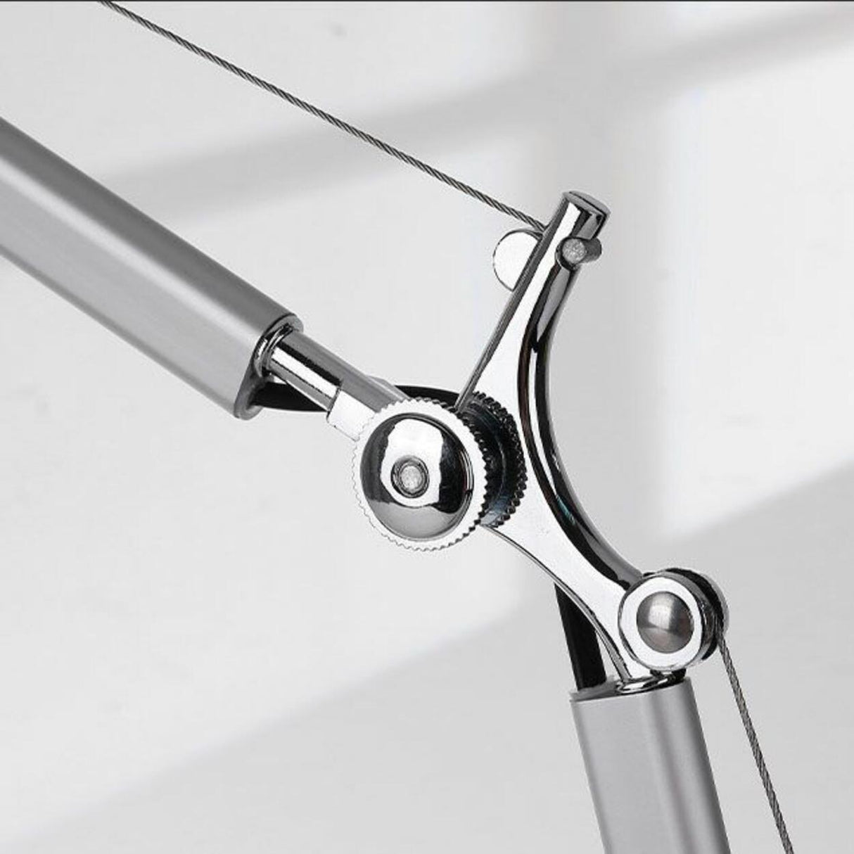 Adjustable Modern White Barrel Swing Arm Floor Lamp Image - 8