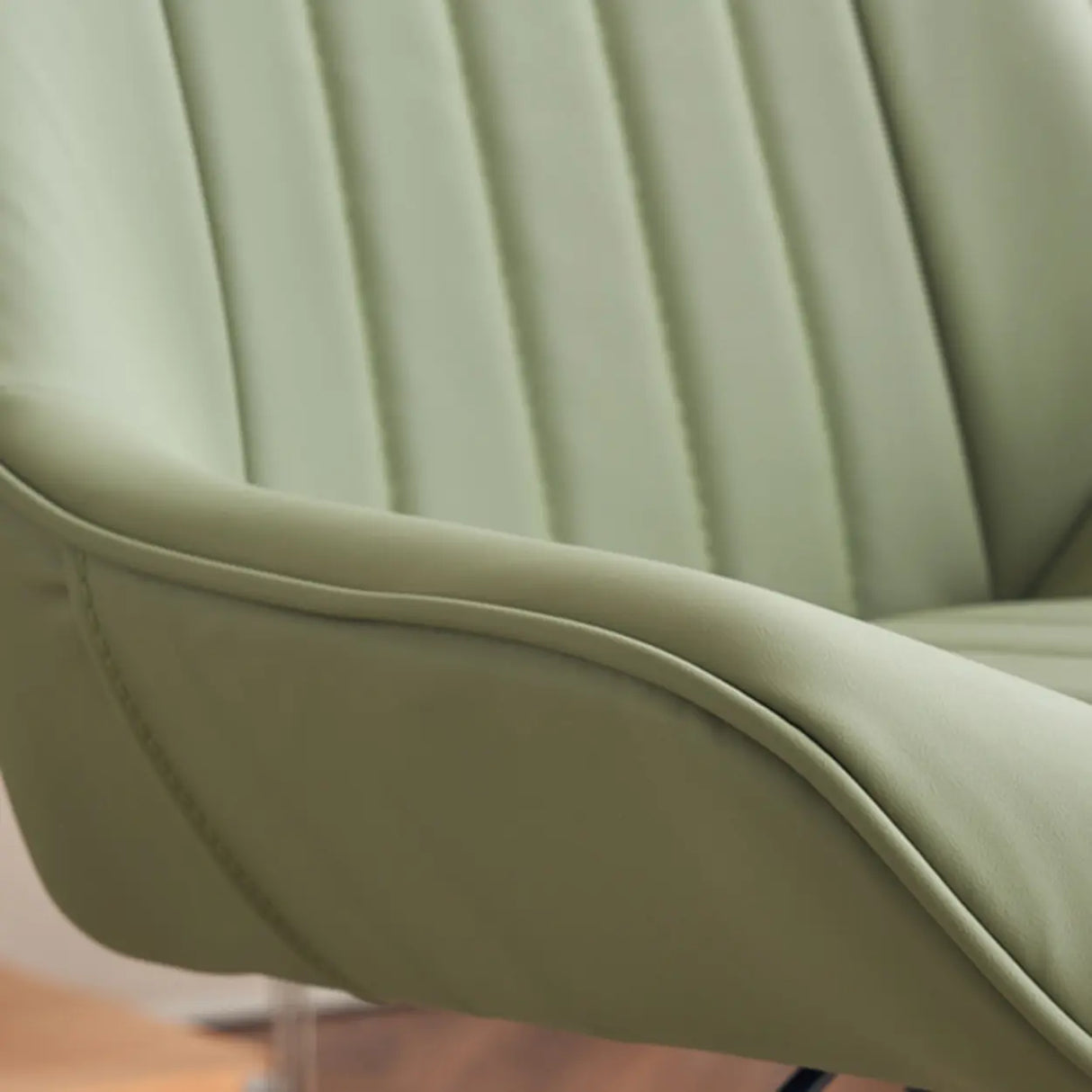 Adjustable Orange Ergonomic PU Leather Home Office Chair Image - 5