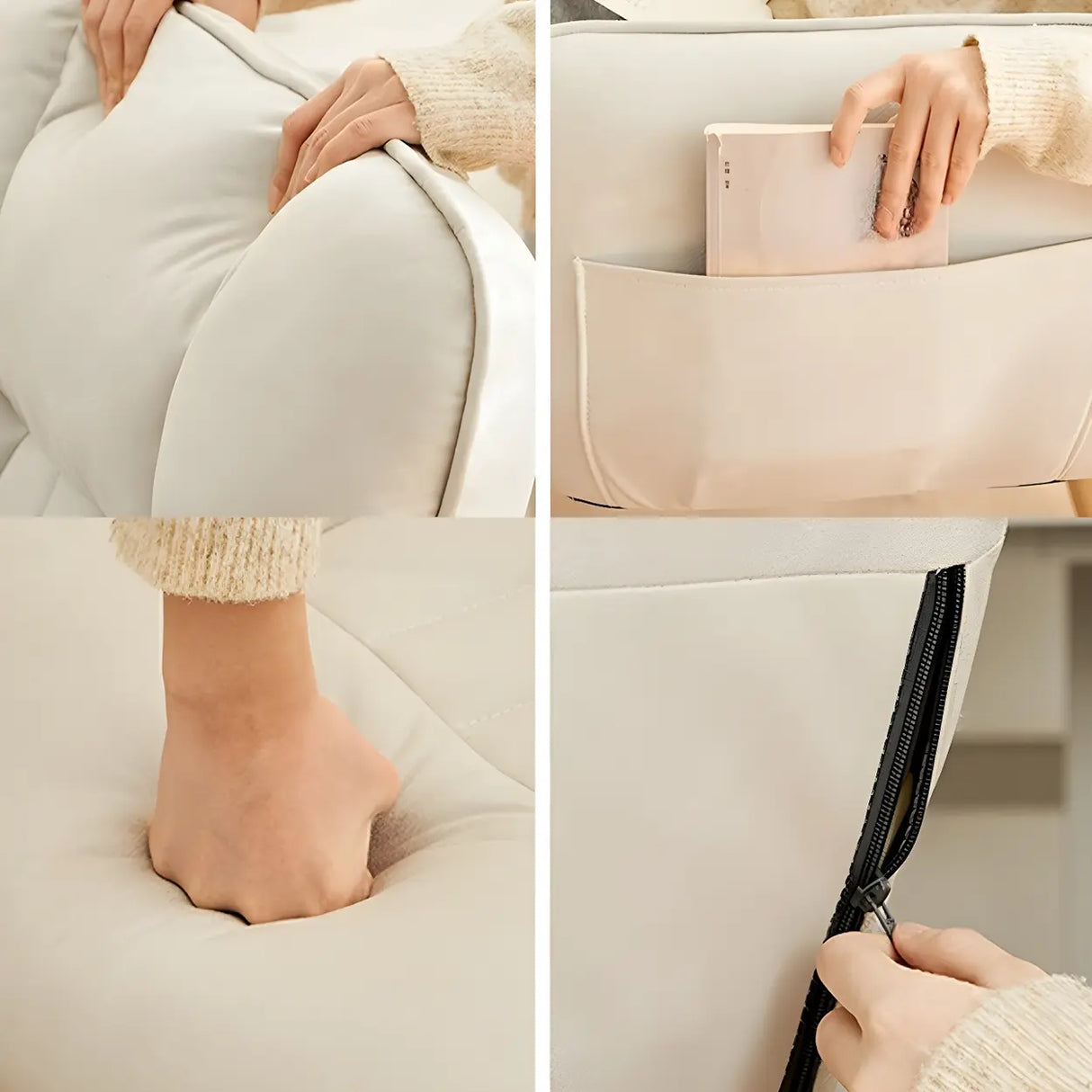 Adjustable Recliner Faux Leather Office Chair with Headrest Image - 11