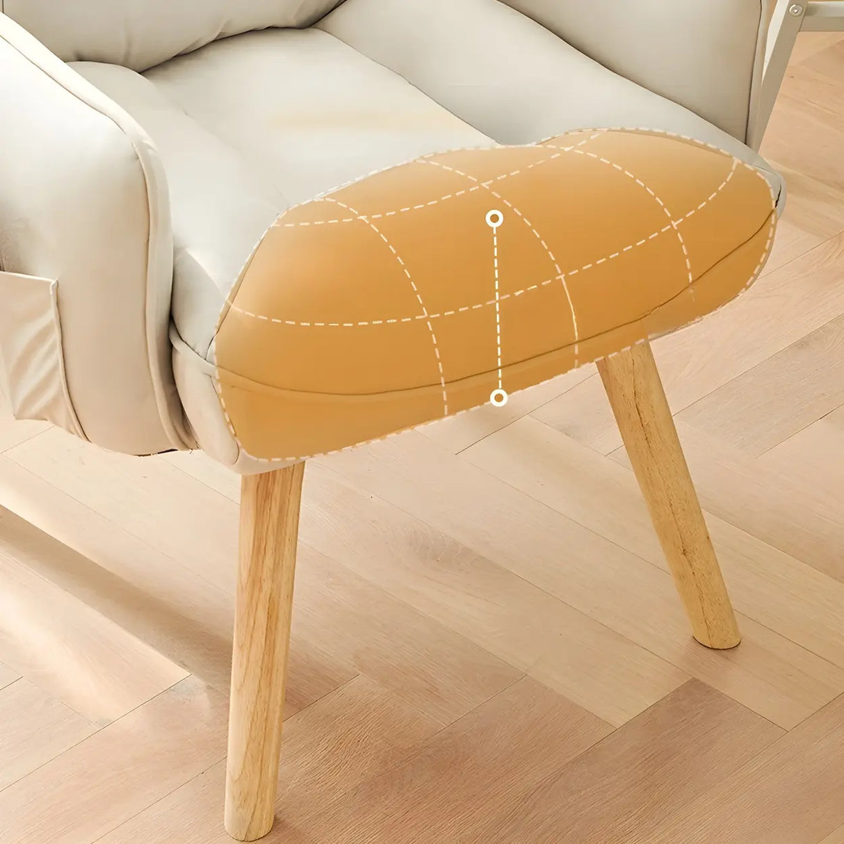 Adjustable Recliner Faux Leather Office Chair with Headrest Image - 7