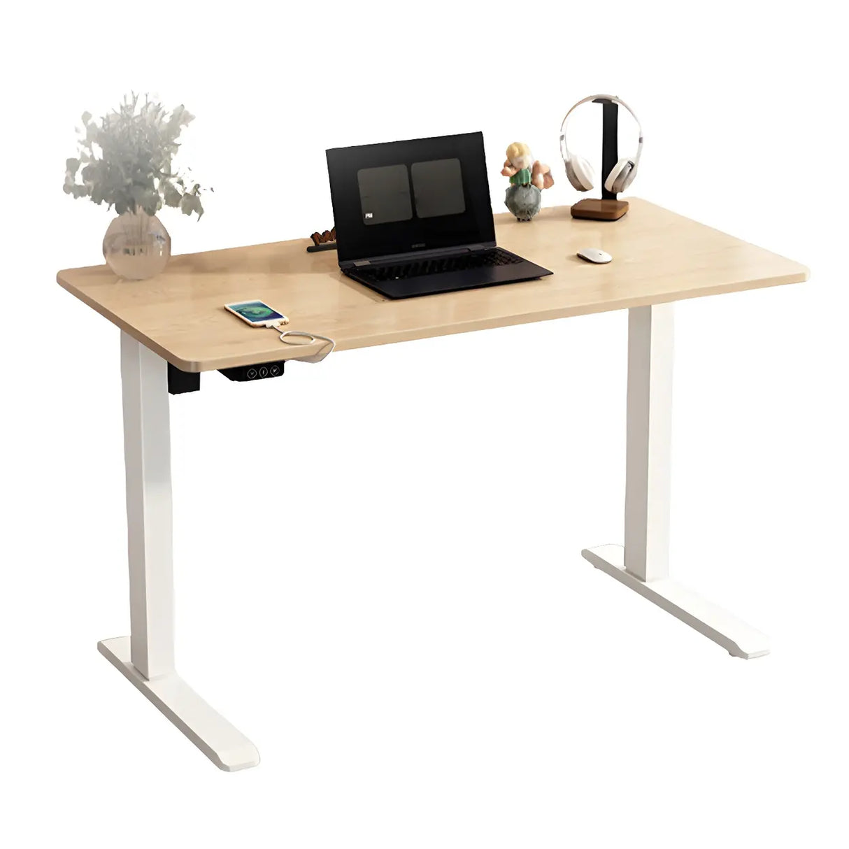 Adjustable Rectangular Steel T-Shape Standing Desk Image - 5