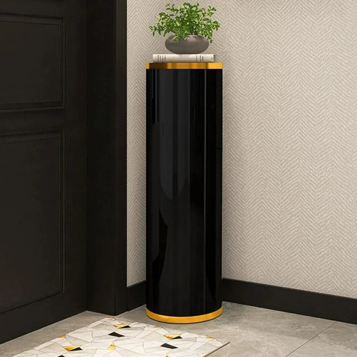 Adjustable Round Metal Corner Black Medium Shoe Rack Image - 14