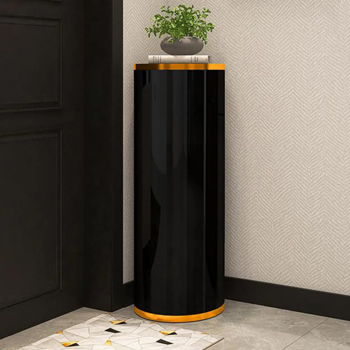 Adjustable Round Metal Corner Black Medium Shoe Rack Image - 18