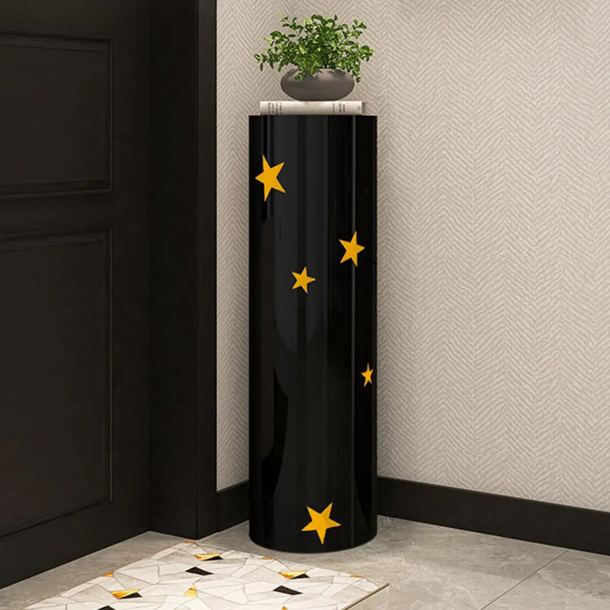 Adjustable Round Metal Corner Black Medium Shoe Rack Image - 19