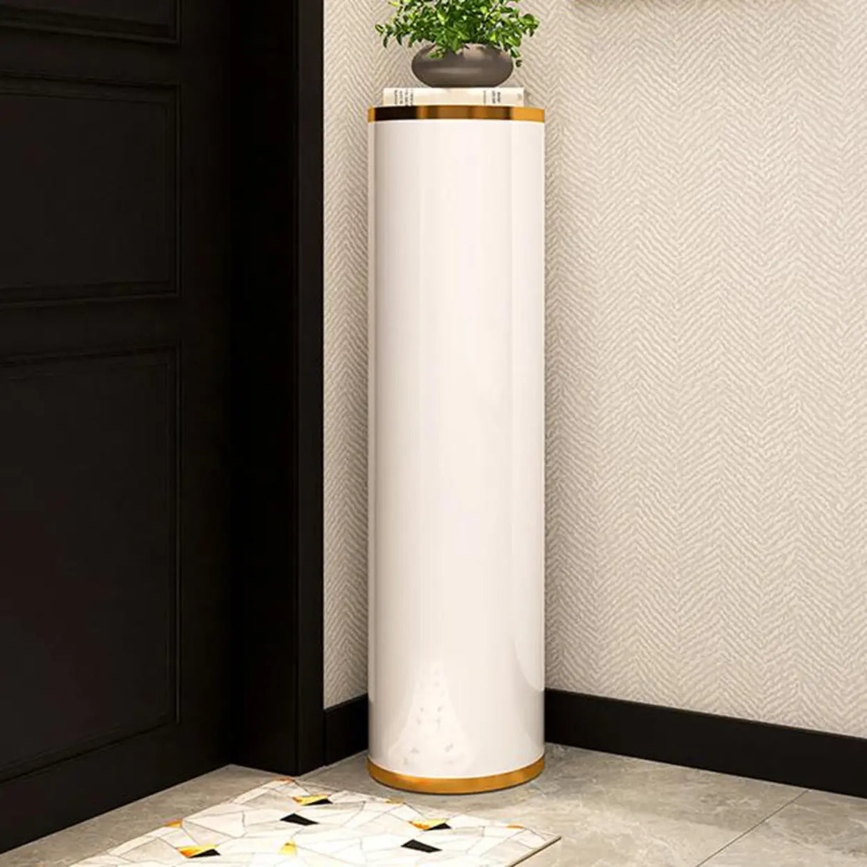 Adjustable Round Metal Corner Black Medium Shoe Rack Image - 2