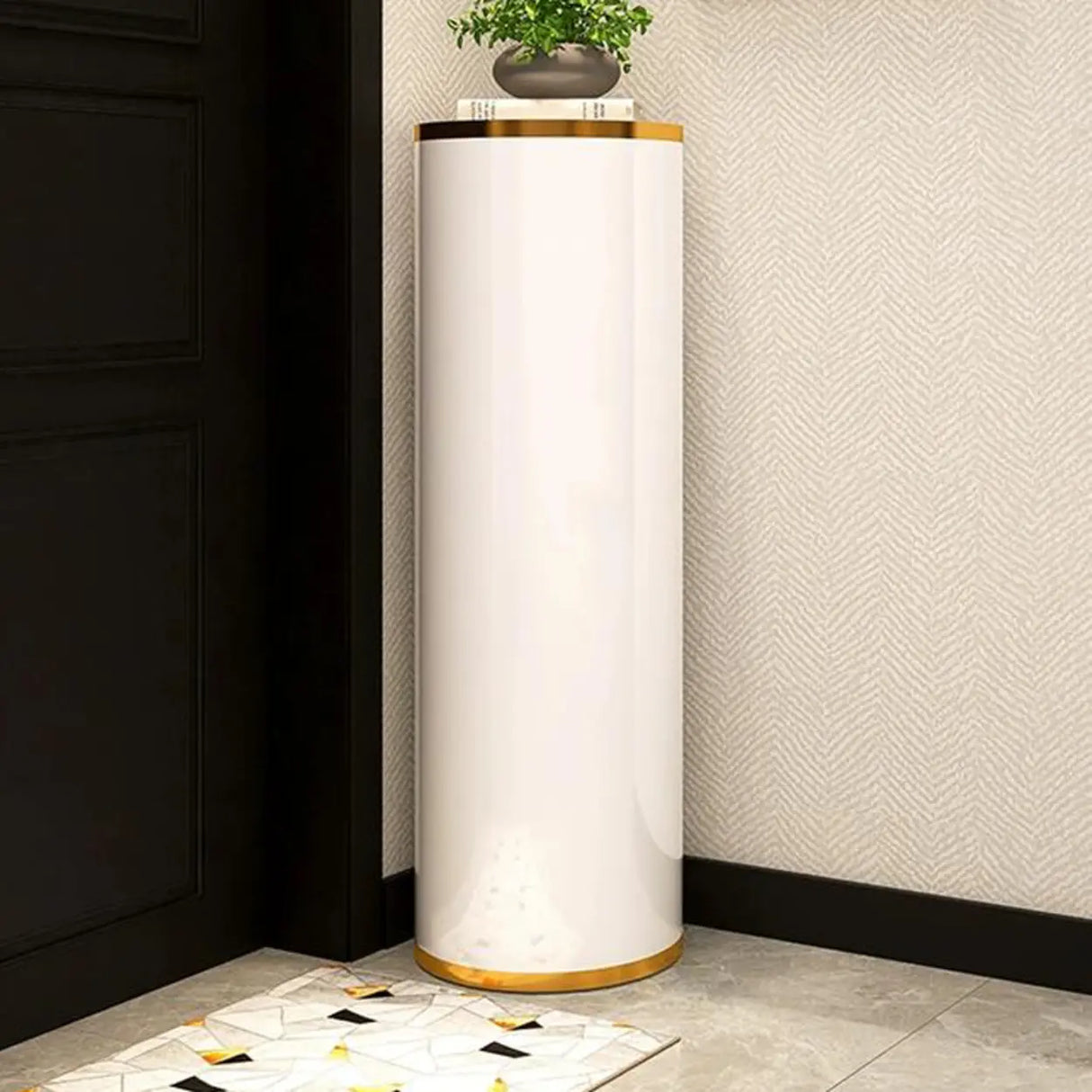 Adjustable Round Metal Corner Black Medium Shoe Rack Image - 3