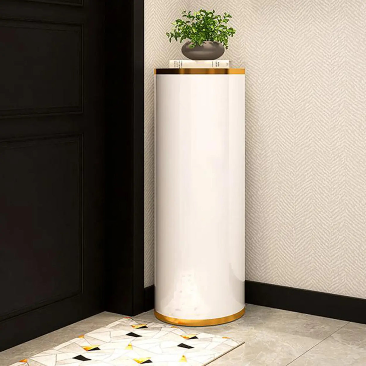 Adjustable Round Metal Corner Black Medium Shoe Rack Image - 7