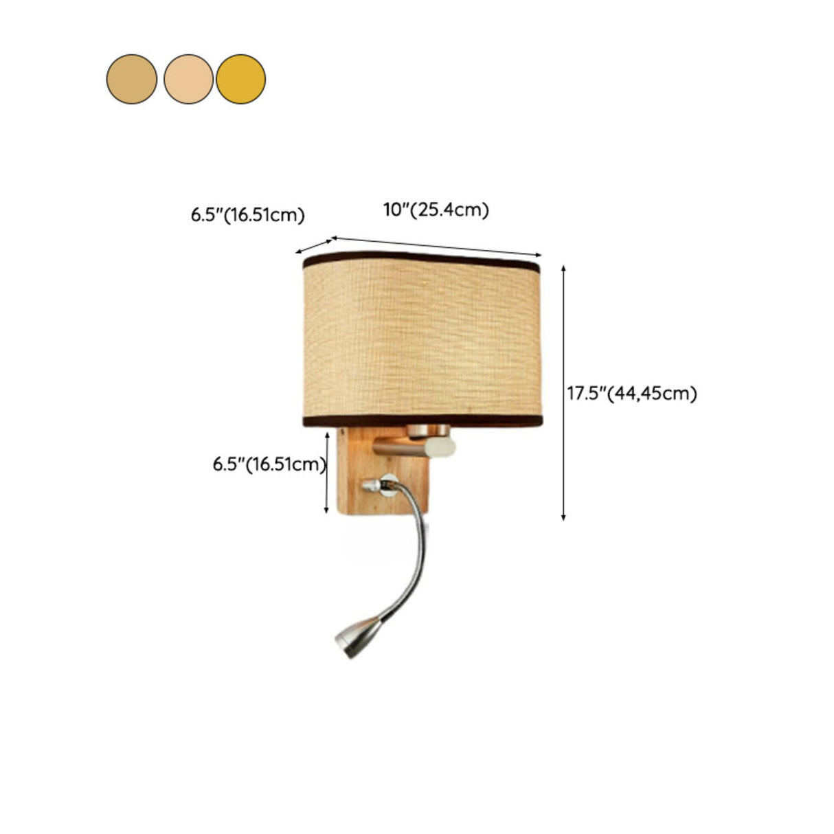 Adjustable Rustic Wood Geometric Metal Wall Sconce