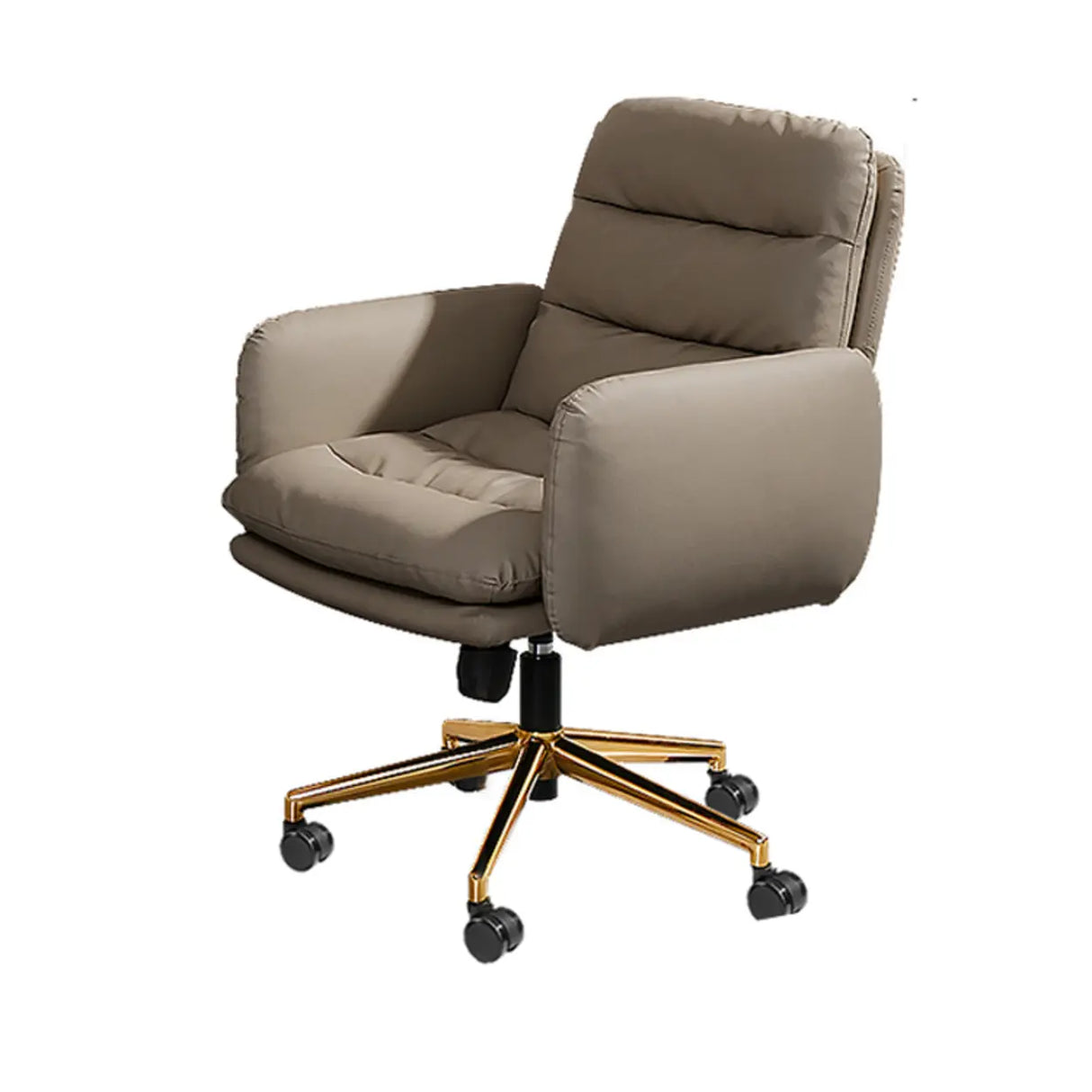 Adjustable Seat Height Ergonomic Office Chair with Casters Image - 2