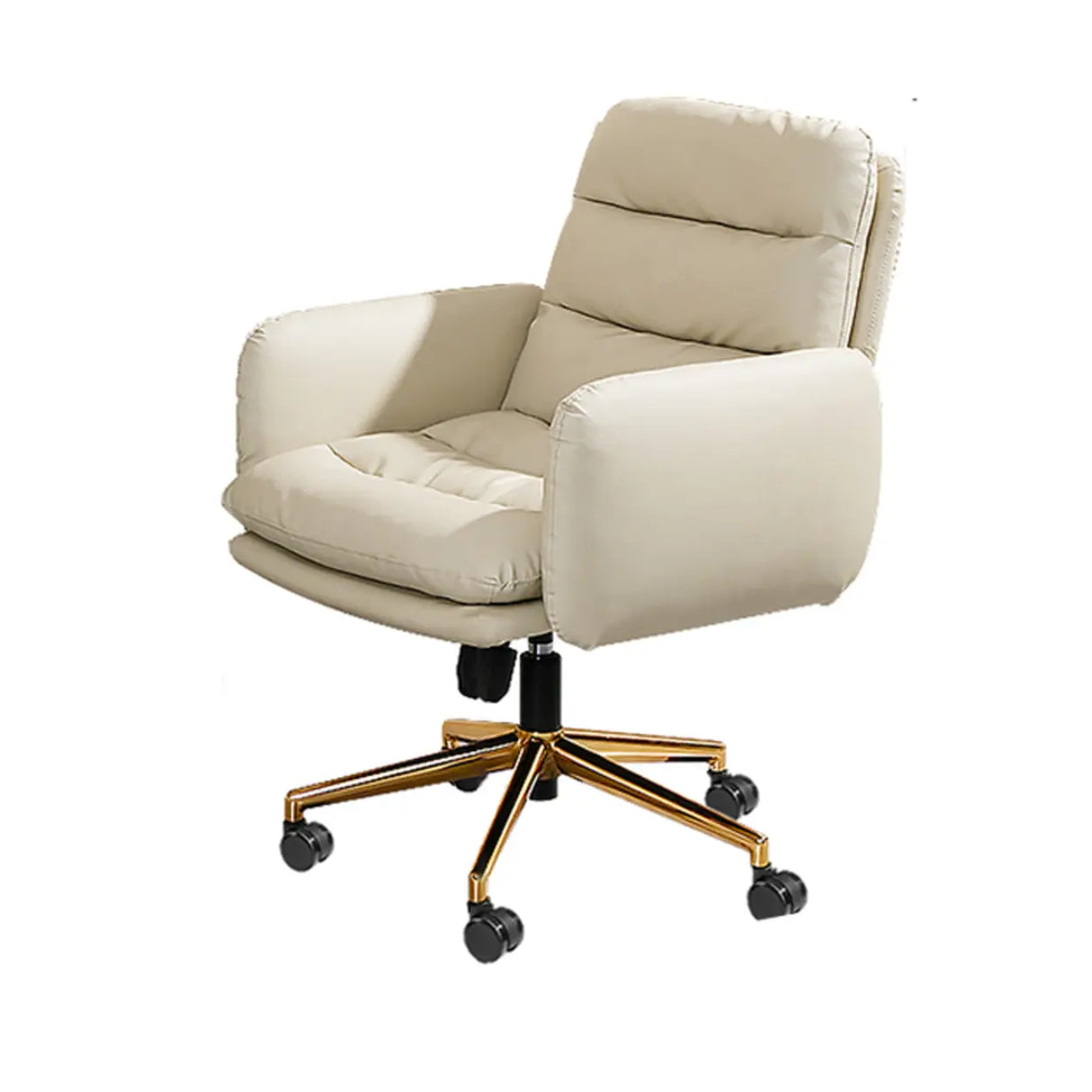 Adjustable Seat Height Ergonomic Office Chair with Casters Image - 3