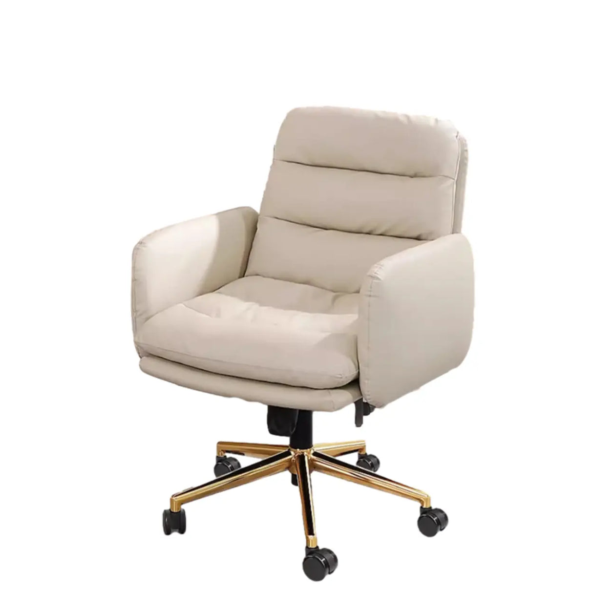 Adjustable Seat Height Ergonomic Office Chair with Casters Image - 7