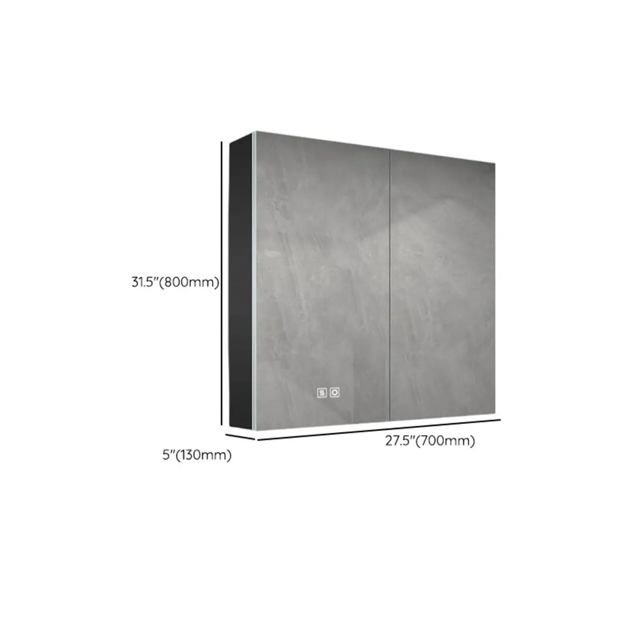 Adjustable Shelves Frameless Aluminum Medicine Cabinet