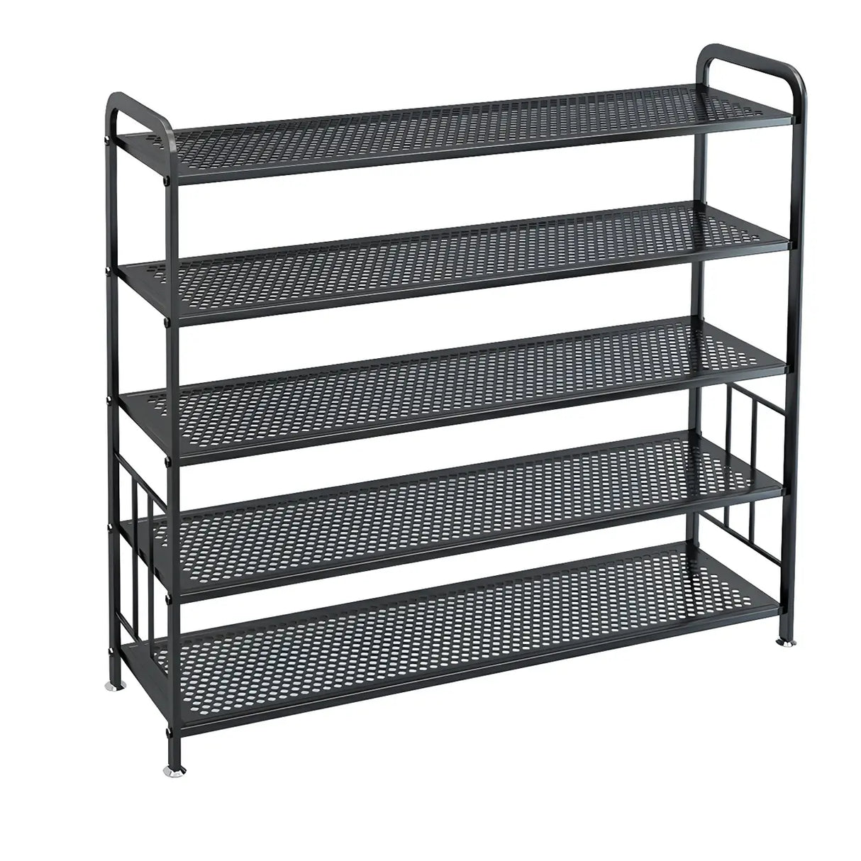 Adjustable Shelves Metal Hallway Gold Multi-tier Shoe Rack Image - 18