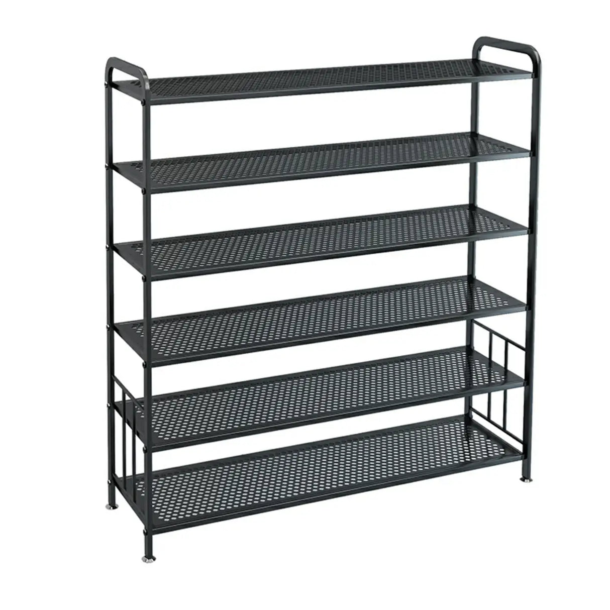 Adjustable Shelves Metal Hallway Gold Multi-tier Shoe Rack Image - 20