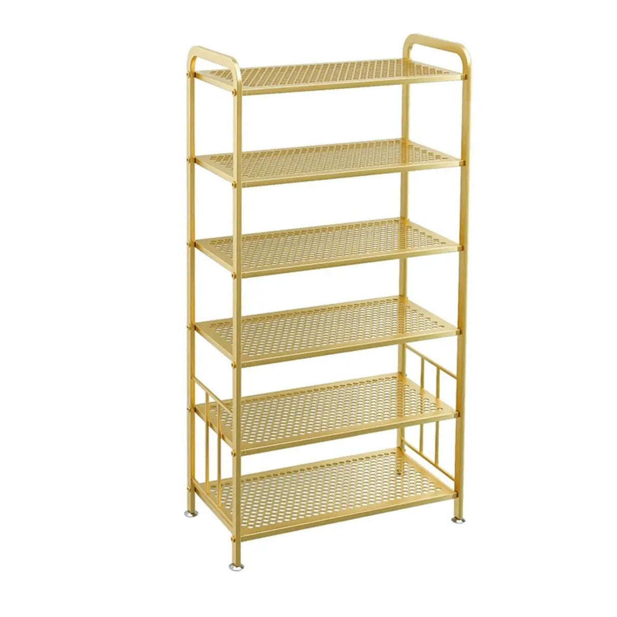 Adjustable Shelves Metal Hallway Gold Multi-tier Shoe Rack Image - 28