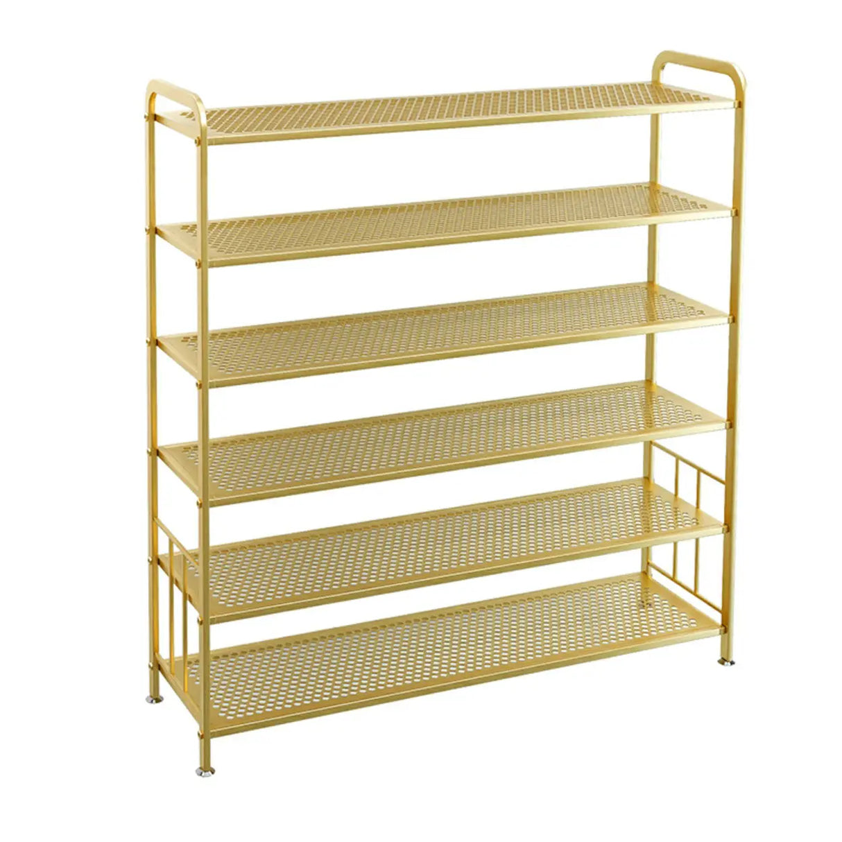 Adjustable Shelves Metal Hallway Gold Multi-tier Shoe Rack Image - 29