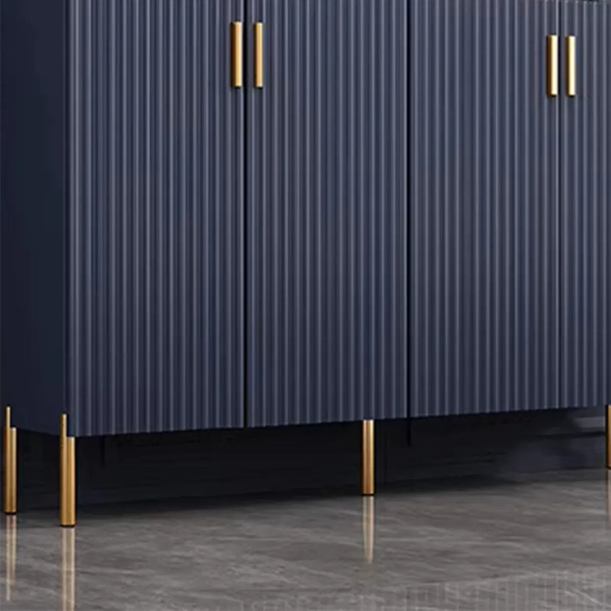 Adjustable Shelves Wood White Large Closed Back Shoe Cabinet Image - 16