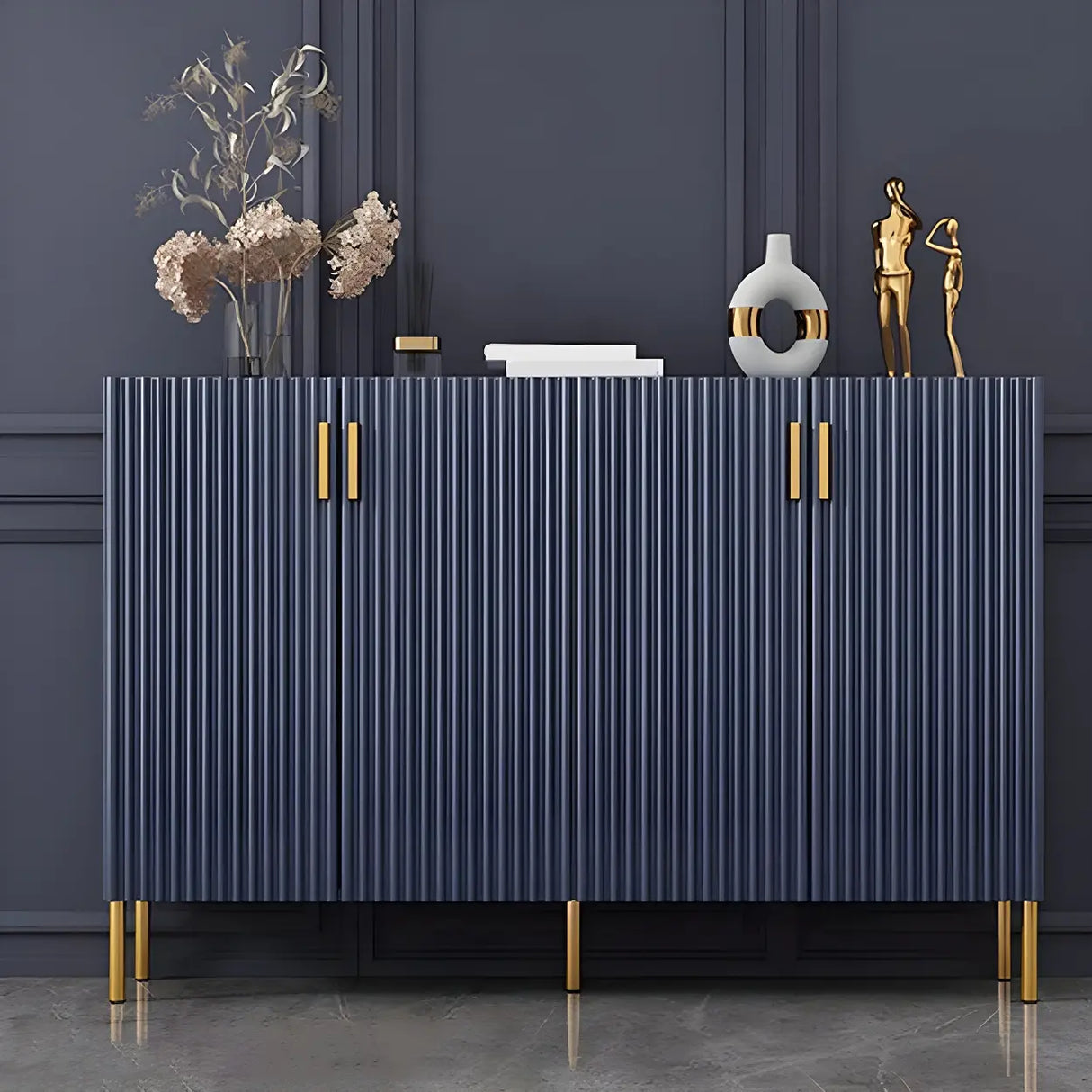 Adjustable Shelves Wood White Large Closed Back Shoe Cabinet Image - 2