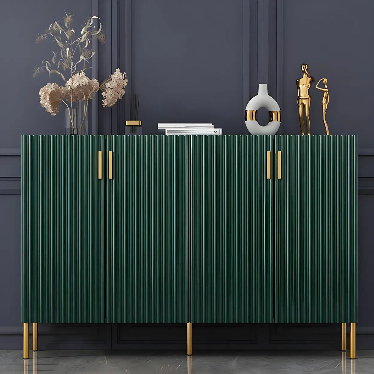 Adjustable Shelves Wood White Large Closed Back Shoe Cabinet Image - 21