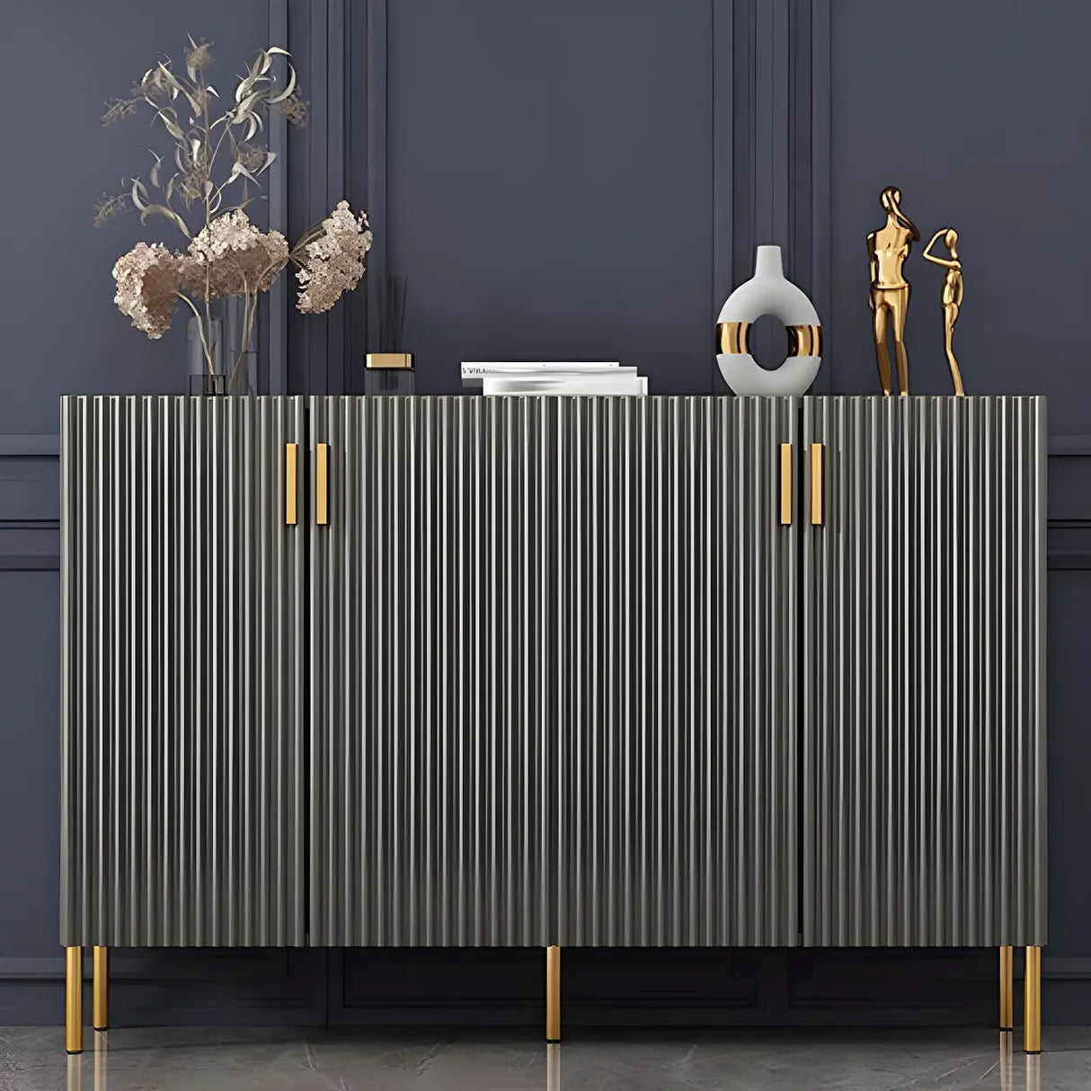 Adjustable Shelves Wood White Large Closed Back Shoe Cabinet Image - 25