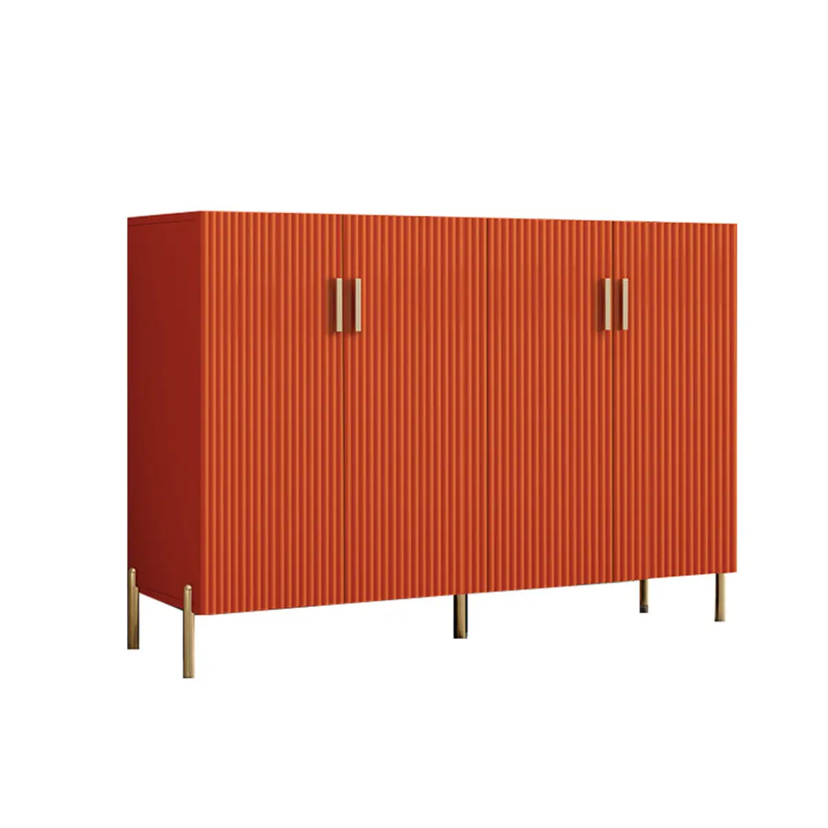 Adjustable Shelving Wood Orange Cabinets Large Buffet Image - 4