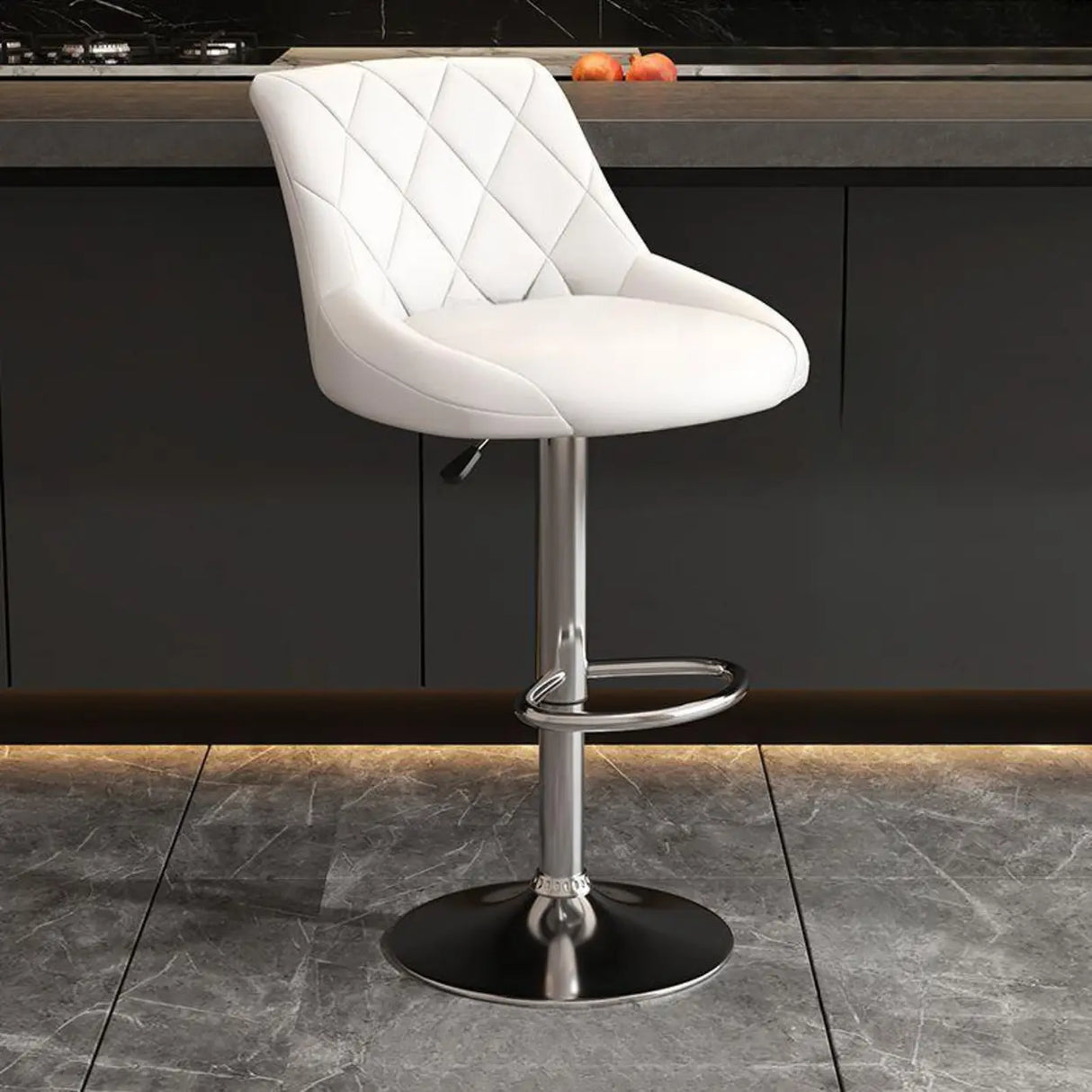Adjustable Swivel Bar Stool with Padded Seat Image - 13