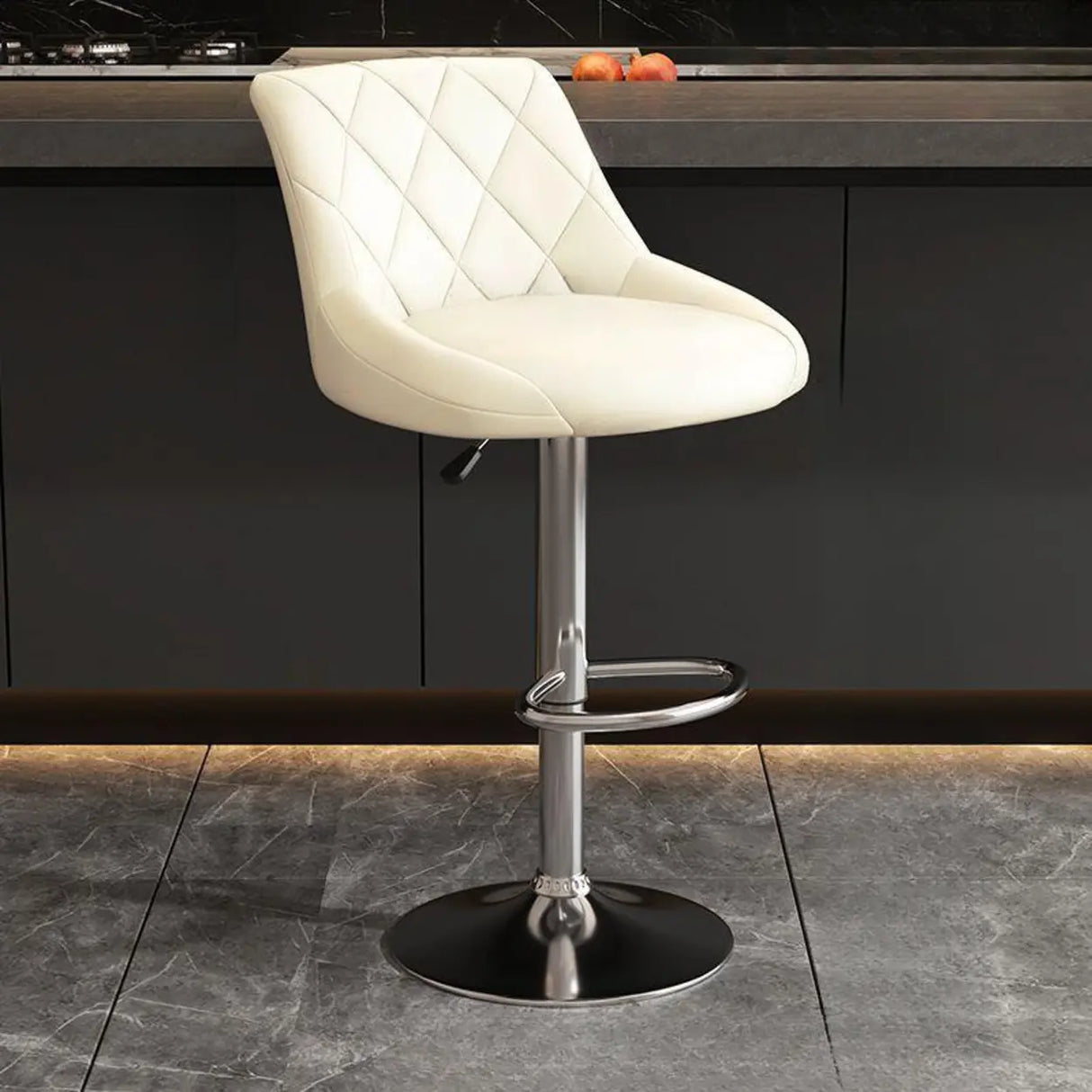 Adjustable Swivel Bar Stool with Padded Seat Image - 15